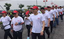 “放松心情，磨砺意志，超越自我” 正定公司参加徒步走活动